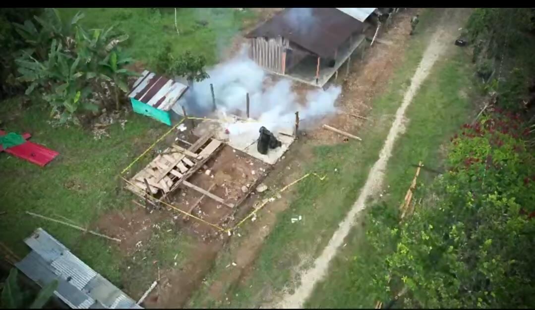 Ejército realiza detonación controlada de explosivos en el Caquetá.