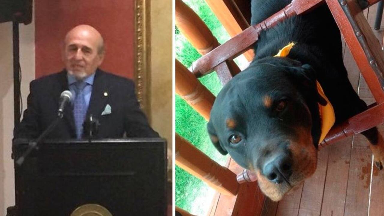 José Antonio Salazar, exmagistrado, y el perro Yak que él asesinó