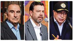 Humberto de la Calle, Carlos Fernando Galán y Gustavo Petro.