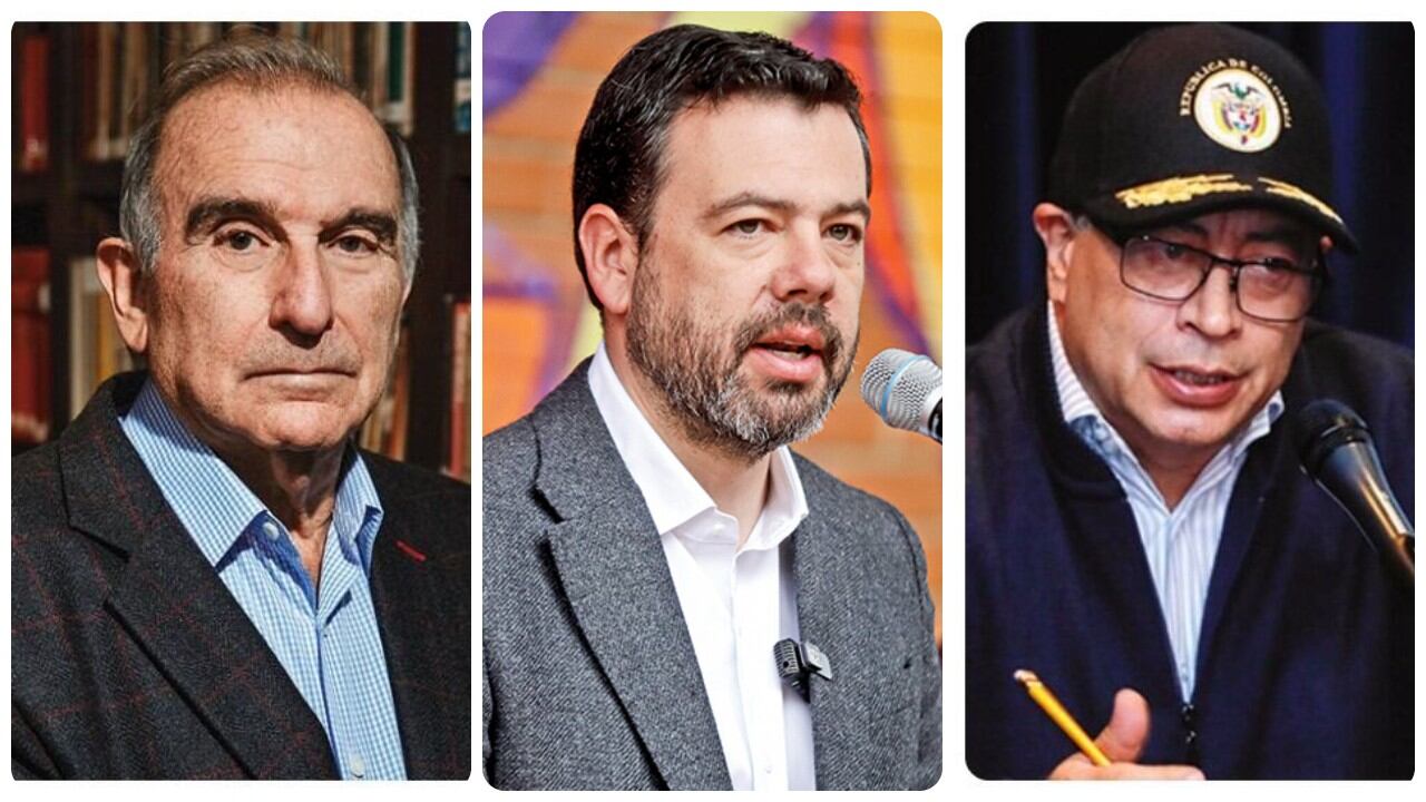 Humberto de la Calle, Carlos Fernando Galán y Gustavo Petro.