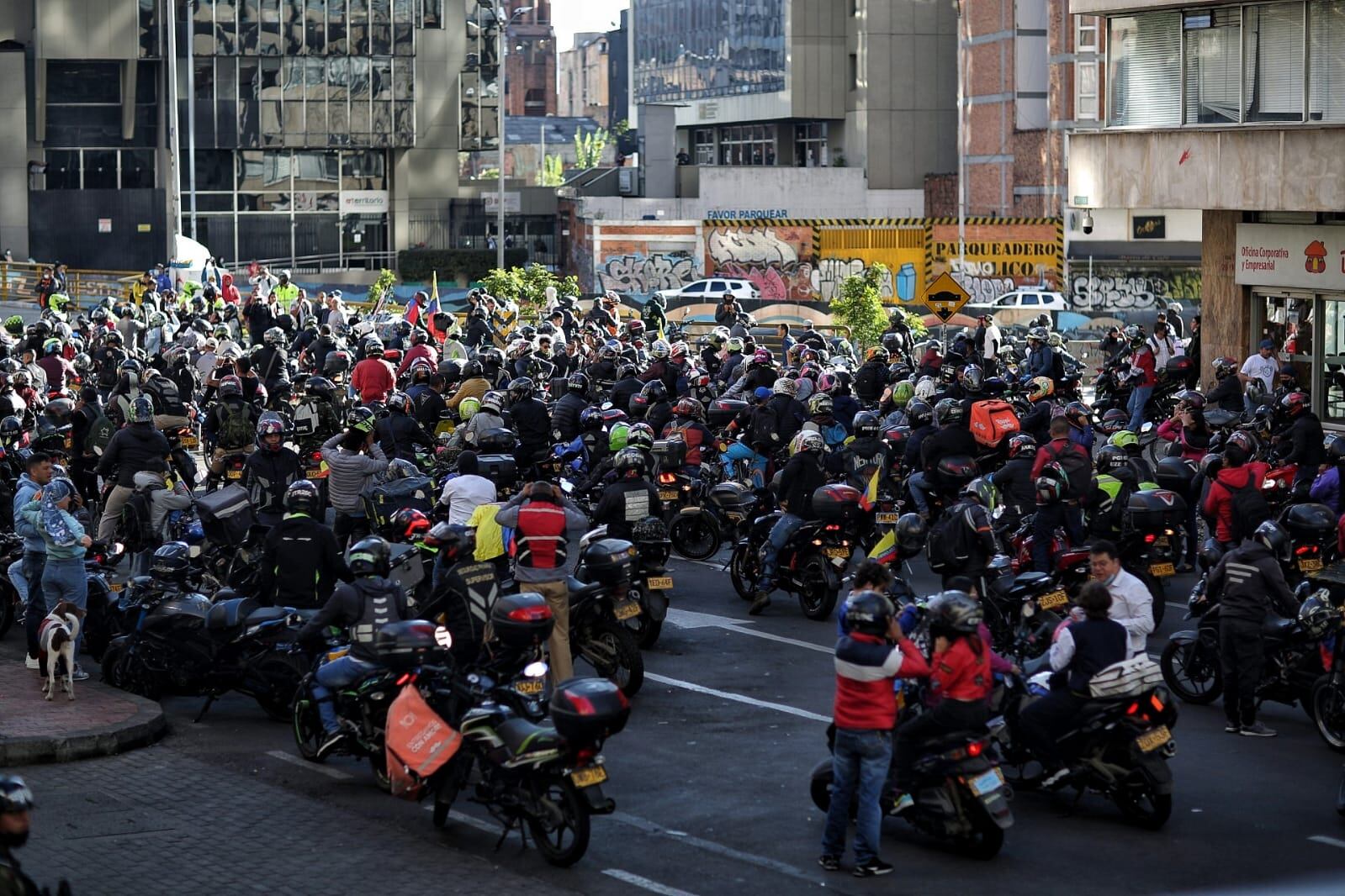 Manifestación de motociclistas Bogota