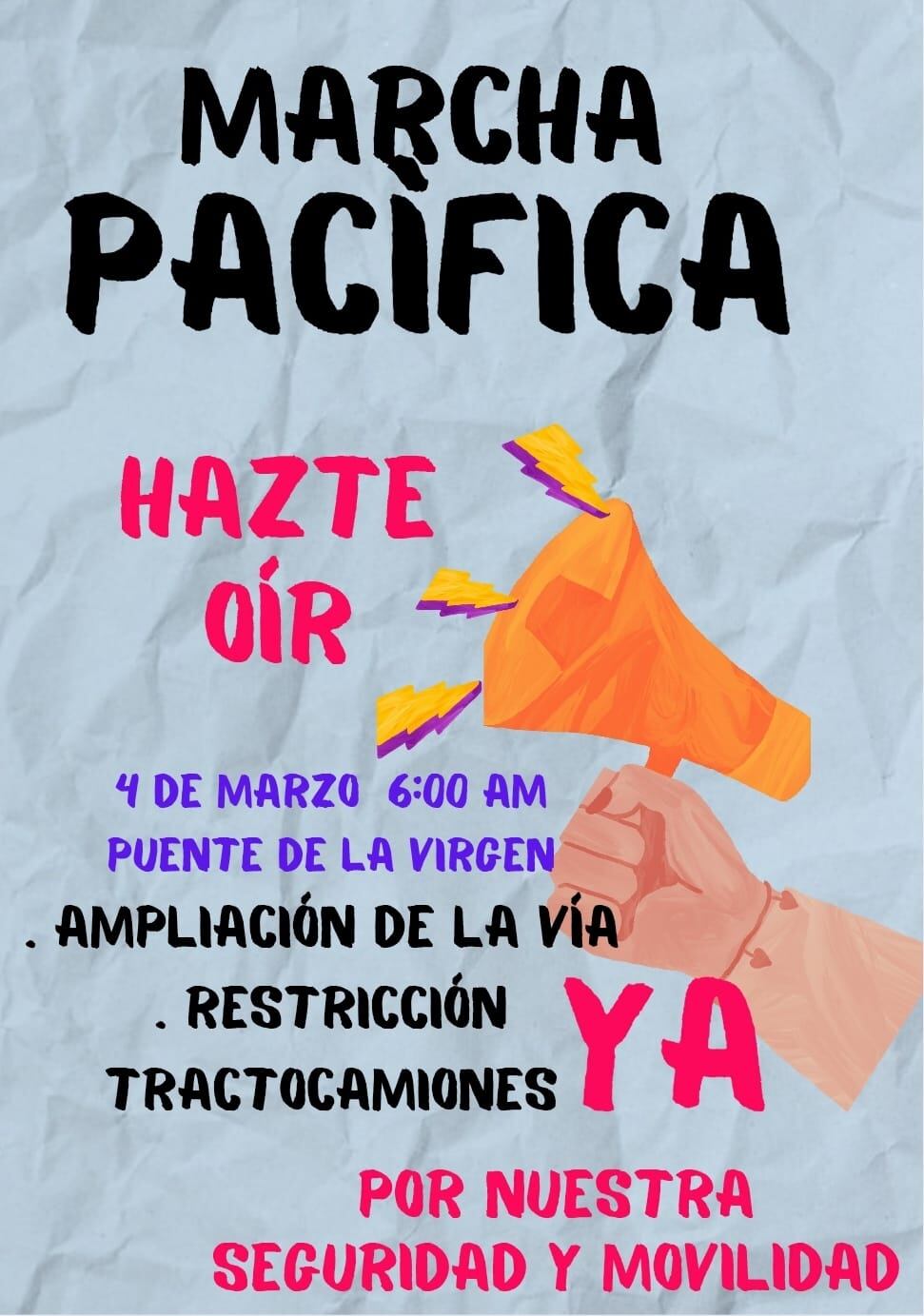 La comunidad lanzó una convocatoria de plantón para exigir la construcción de la vía Suba-Cota.