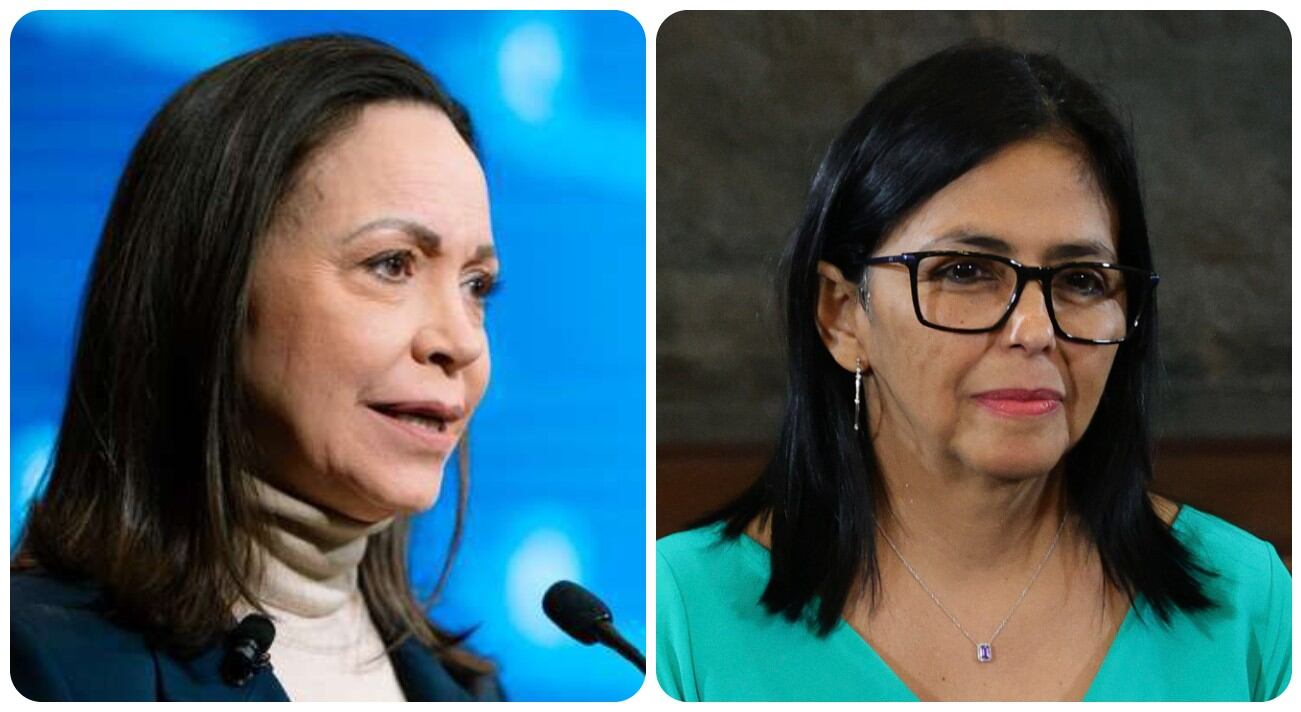 María Corina Machado y Delcy Rodríguez