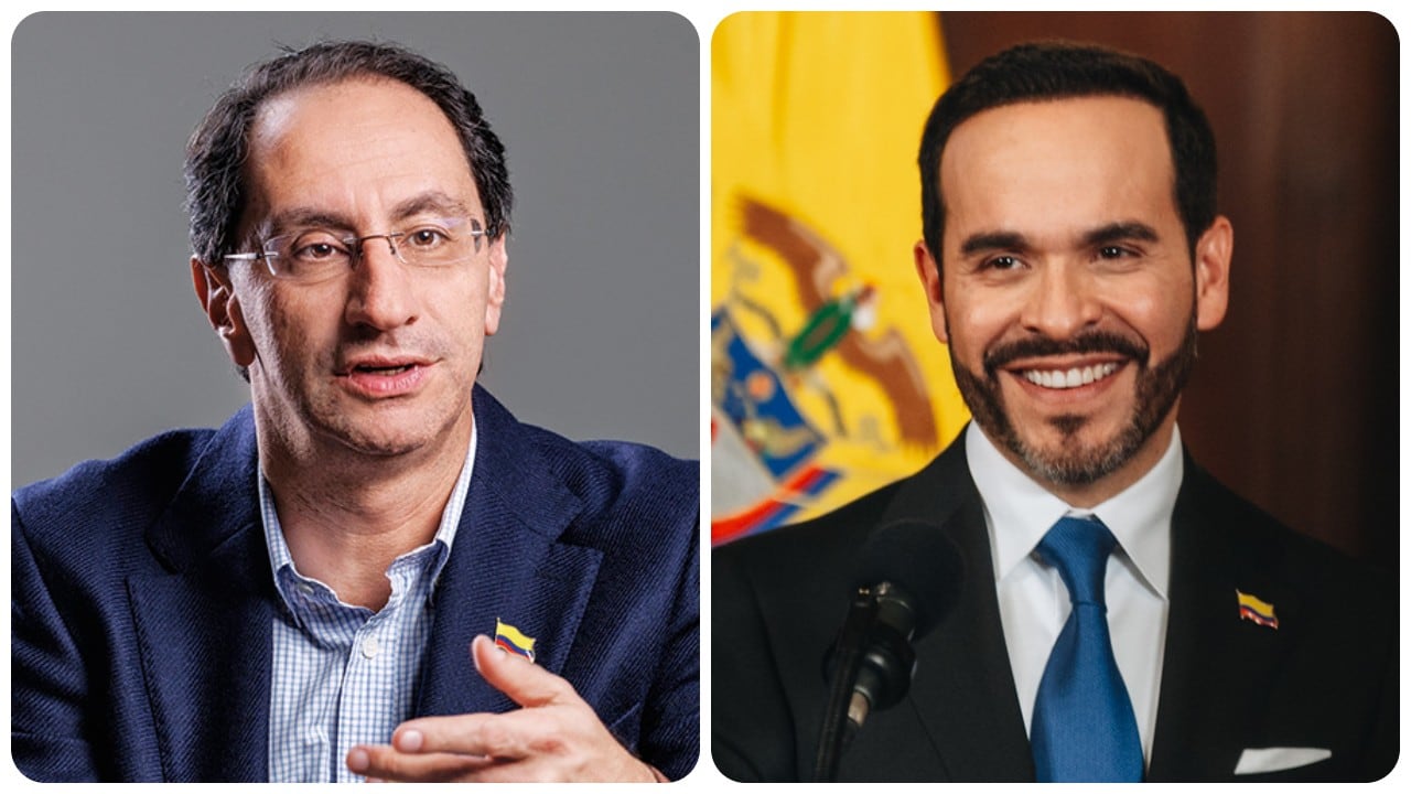 El vicepresidente José Manuel Restrepo y el presidente de la República, Abelardo De La Espriella.