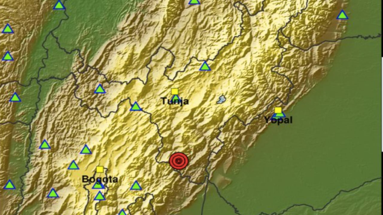 Reporte del sismo en el municipio de Santa María, Boyacá.