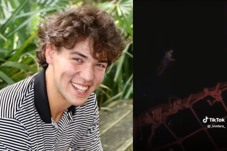 Twitter:@FastHorseFriend /Fotograma: 0:09 /⚠️TRIGGER WARNING ⚠️
Cameron Robbins, 18, was dared to jump off the cruise ship he was on. he disappeared into the water and has yet to be found. They called off the search today 5/28/22 prayers to his family, friends, classmates, and all who are affected. /Tik Tok: /@_kimbra_