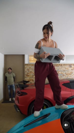 Cintia le jugó una broma muy pesada a Yéferson. Foto: Instagram @yefersoncossio.