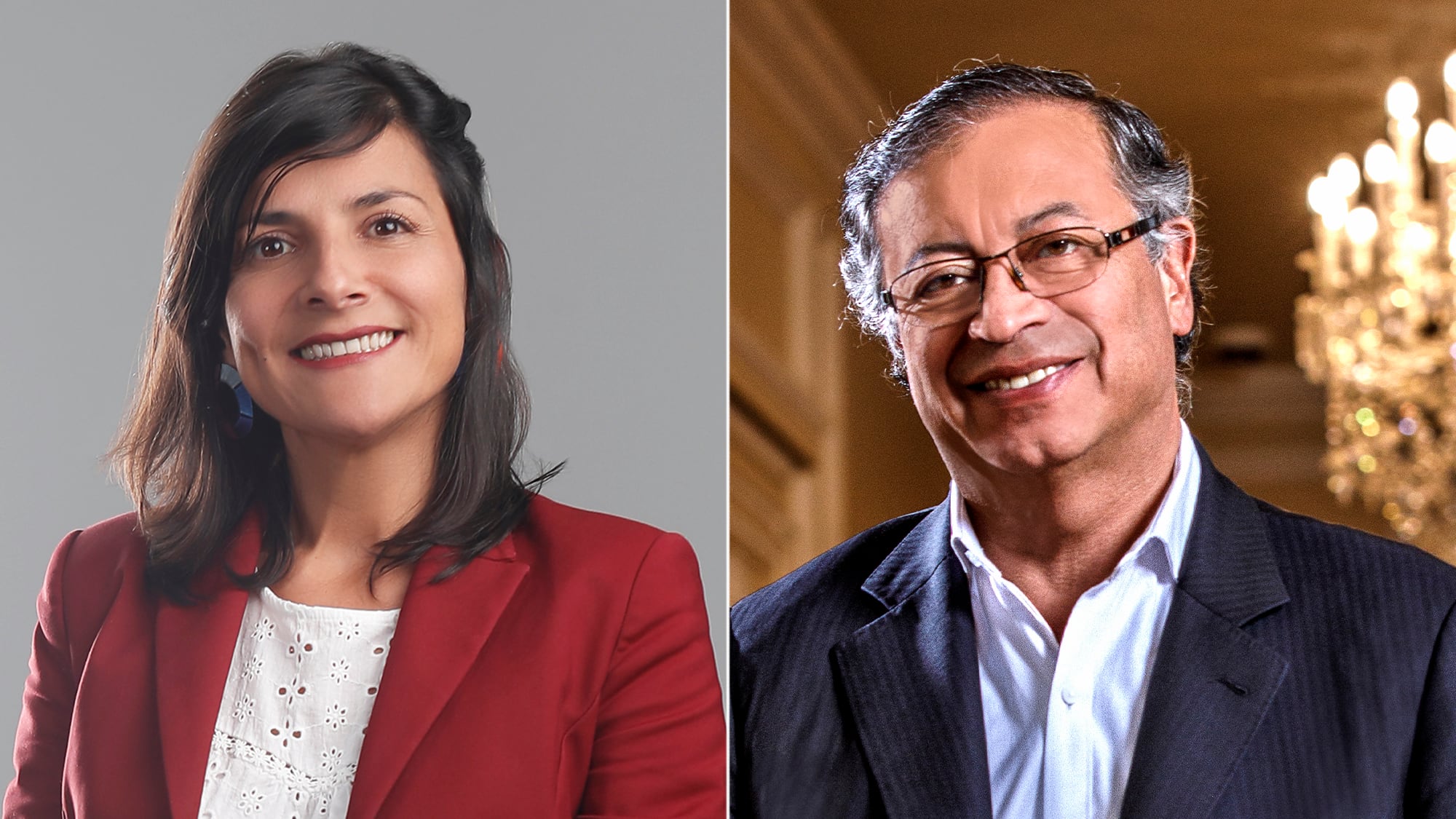 Irene Vélez y Gustavo Petro