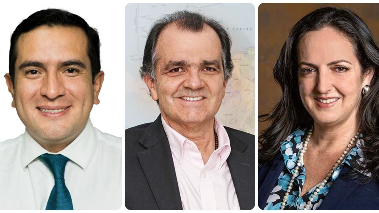 Edward Rodríguez, Óscar Iván Zuluaga y María Fernanda Cabal.