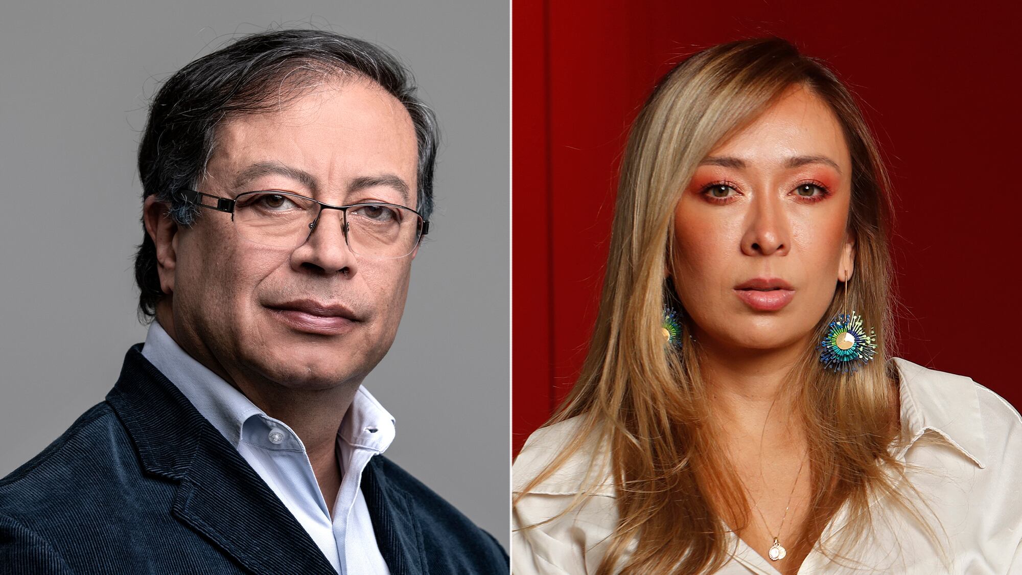 Katherine Miranda y Gustavo petro