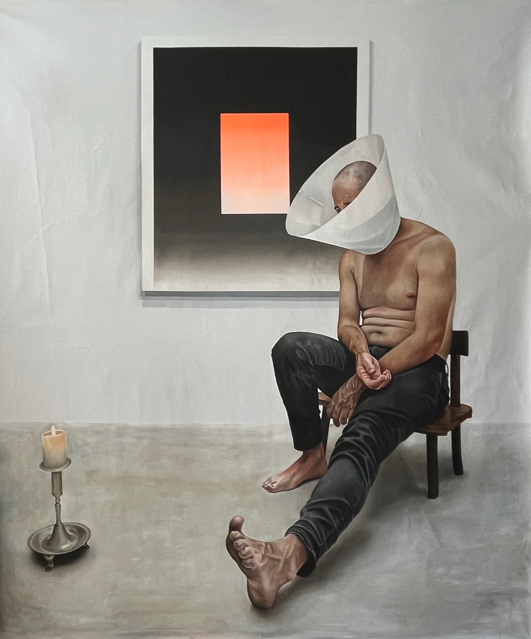 Sebastian Camacho
Cuidado, 2023
Óleo sobre lienzo
196 x 168 cm
SCMC080