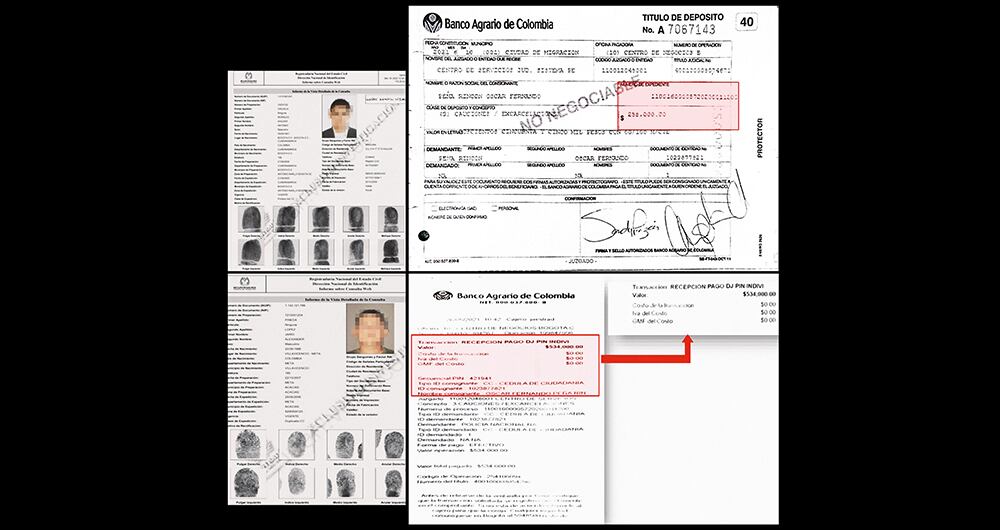   Hasta recibos de consignaciones de los sobornos y otros soportes de la corrupción rampante forman parte de las pruebas de la Fiscalía.