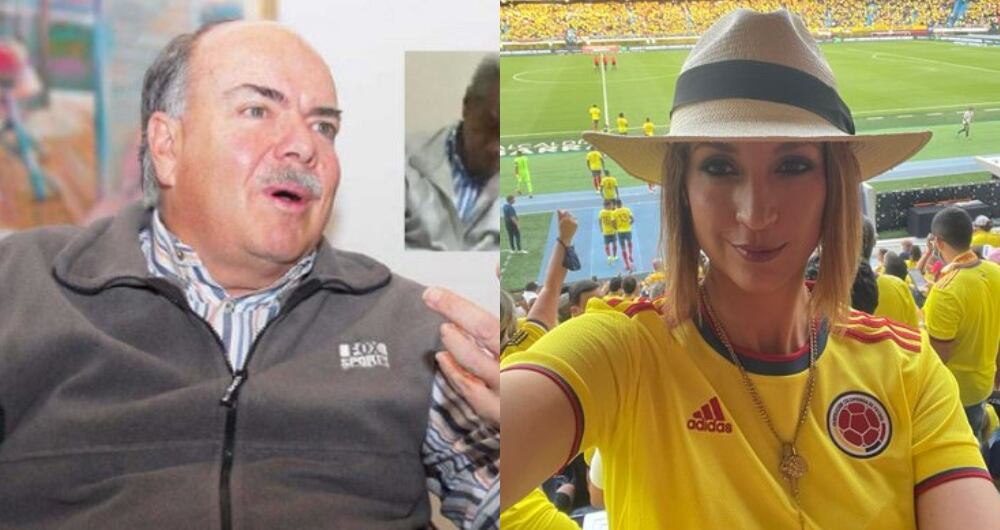 Periodista Iván Mejía y la congresista Jennifer Arias