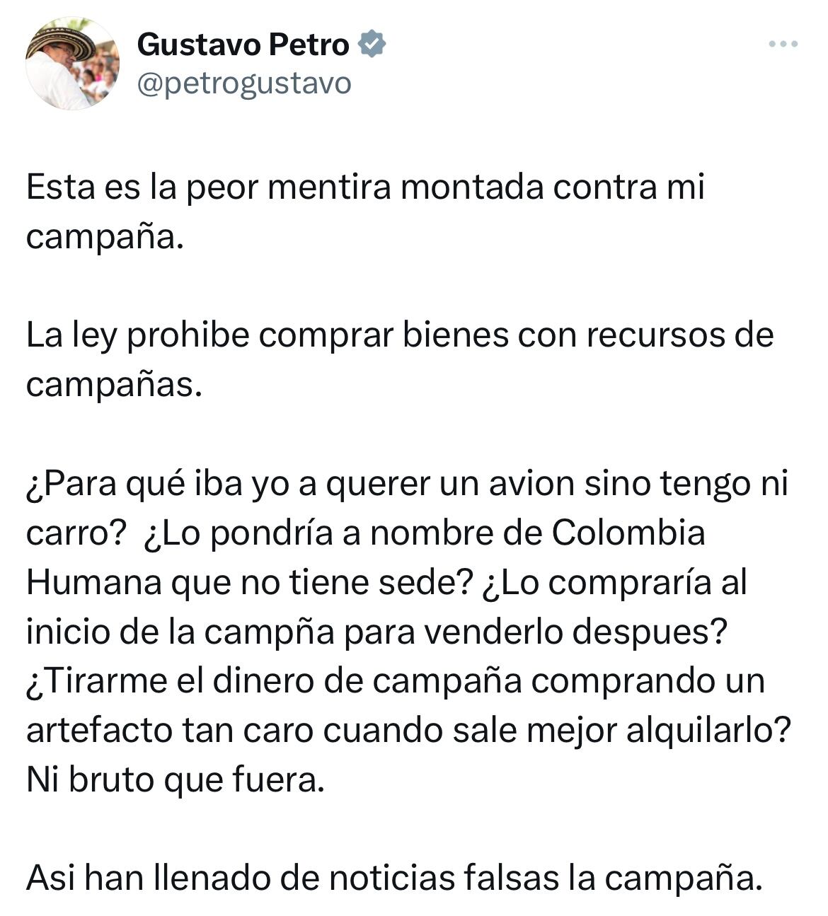 Mensaje presidente Gustavo Petro