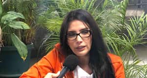 Aida Merlano, exsenadora, desde su lugar de reclusión en Caracas