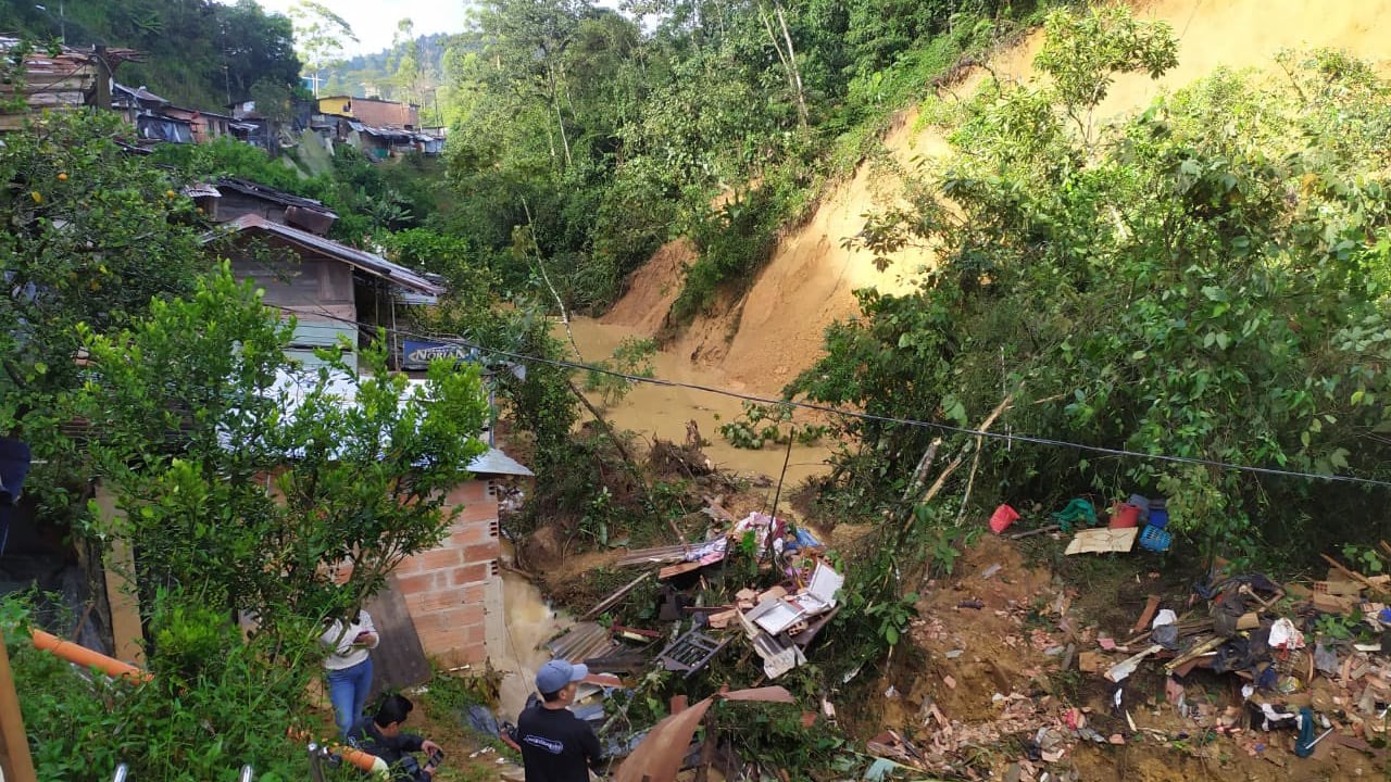 Deslizamiento de tierra en Caldas, Antioquia.