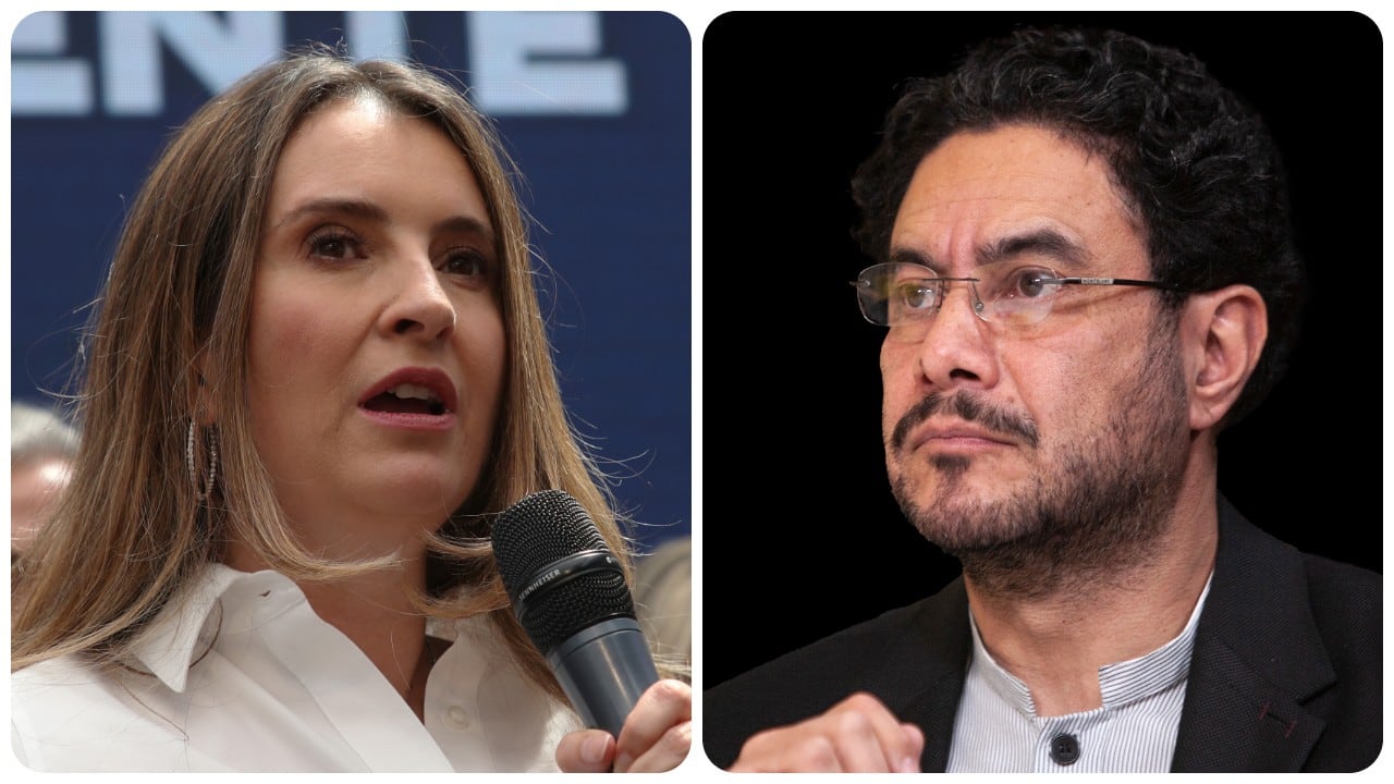 Los candidatos presidenciales Paloma Valencia e Iván Cepeda.