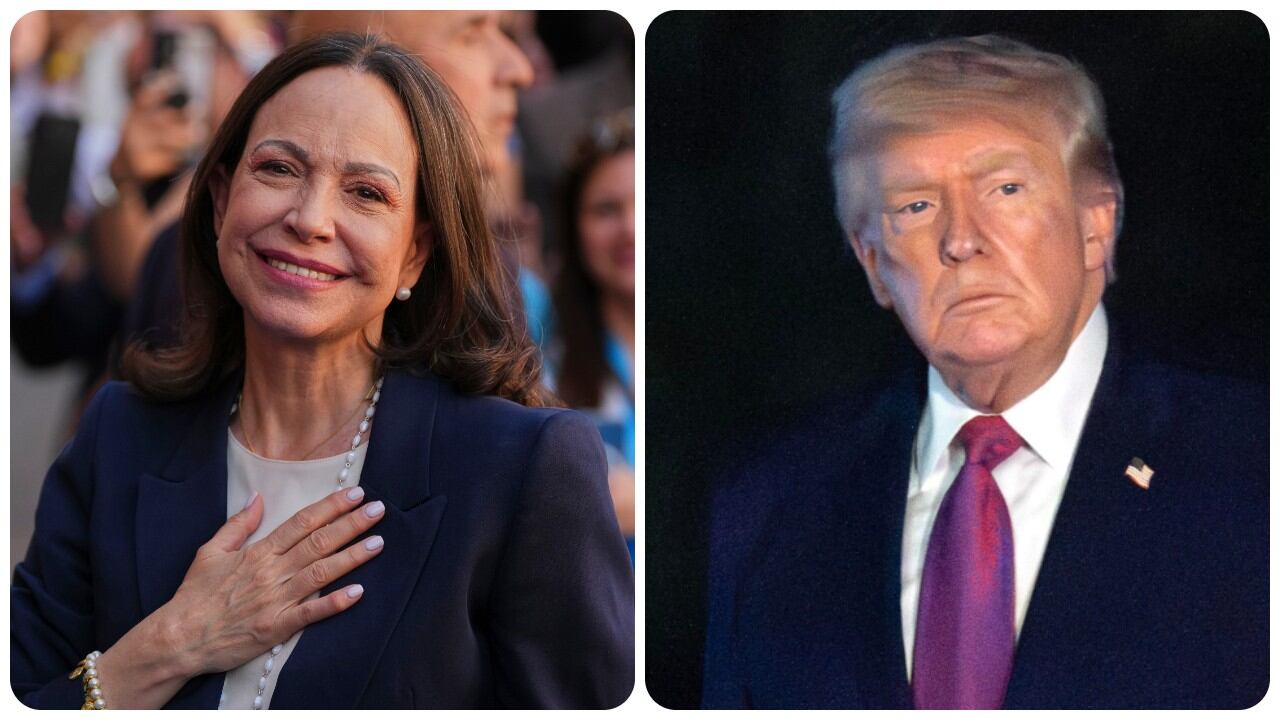 María Corina Machado y Donald Trump