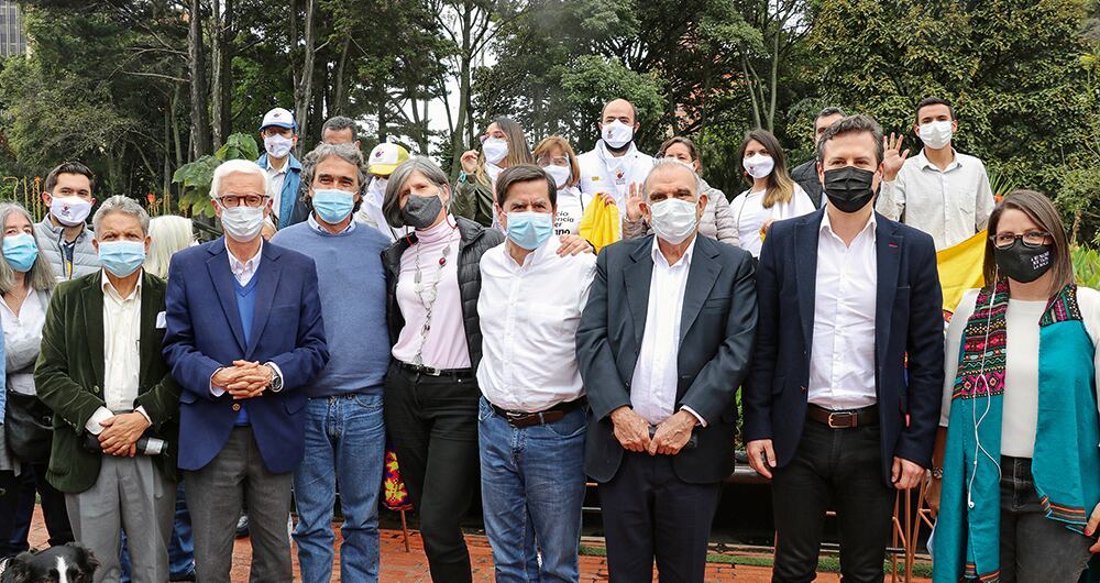 	Los integrantes de la Coalición de la Esperanza, esta semana, durante la presentación de sus principios y propuestas.