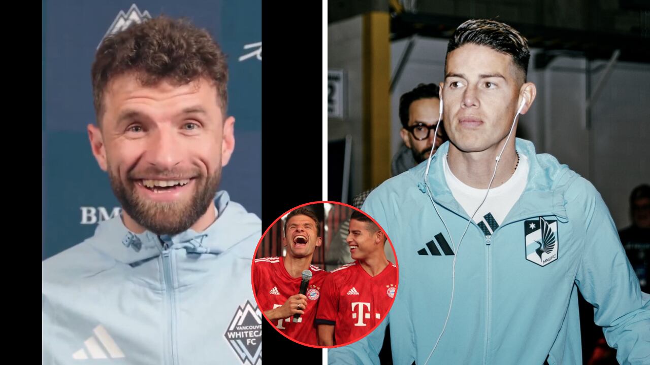 Thomas Müller reaccionó con ironía al fichaje de James Rodríguez por Minnesota antes del duelo en la MLS.