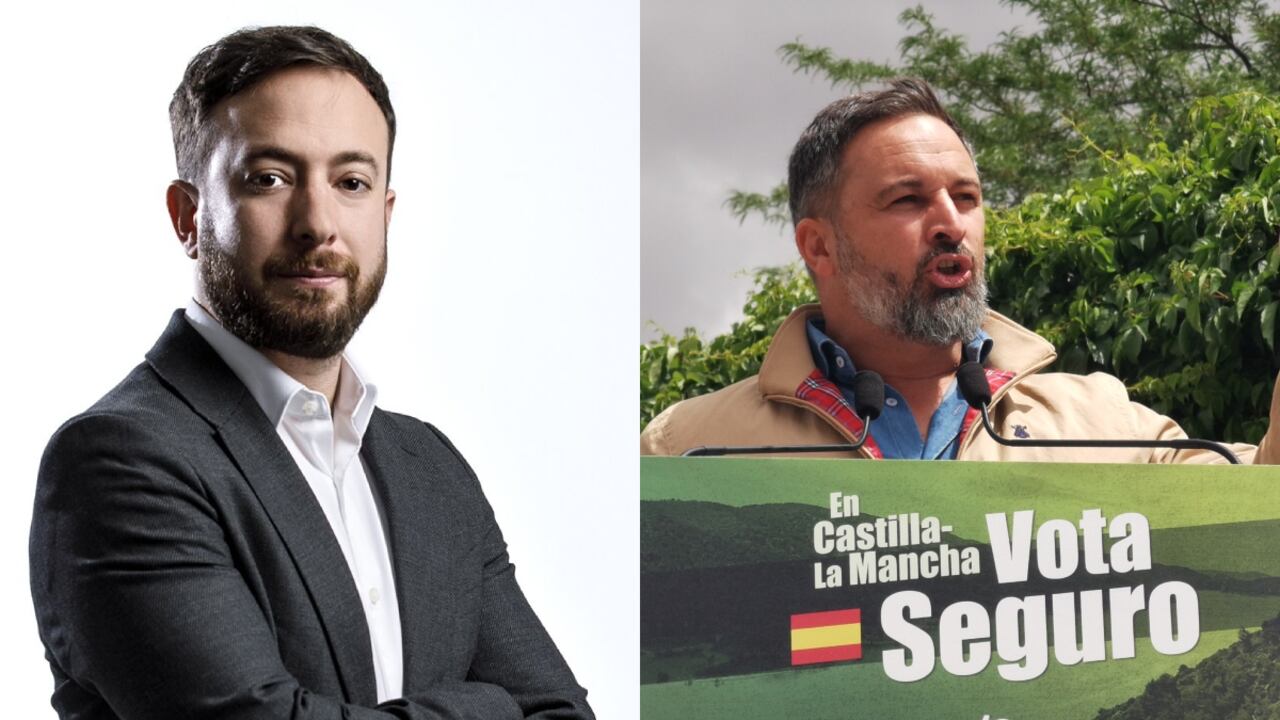 Agustín Laje y Santiago Abascal de Vox.