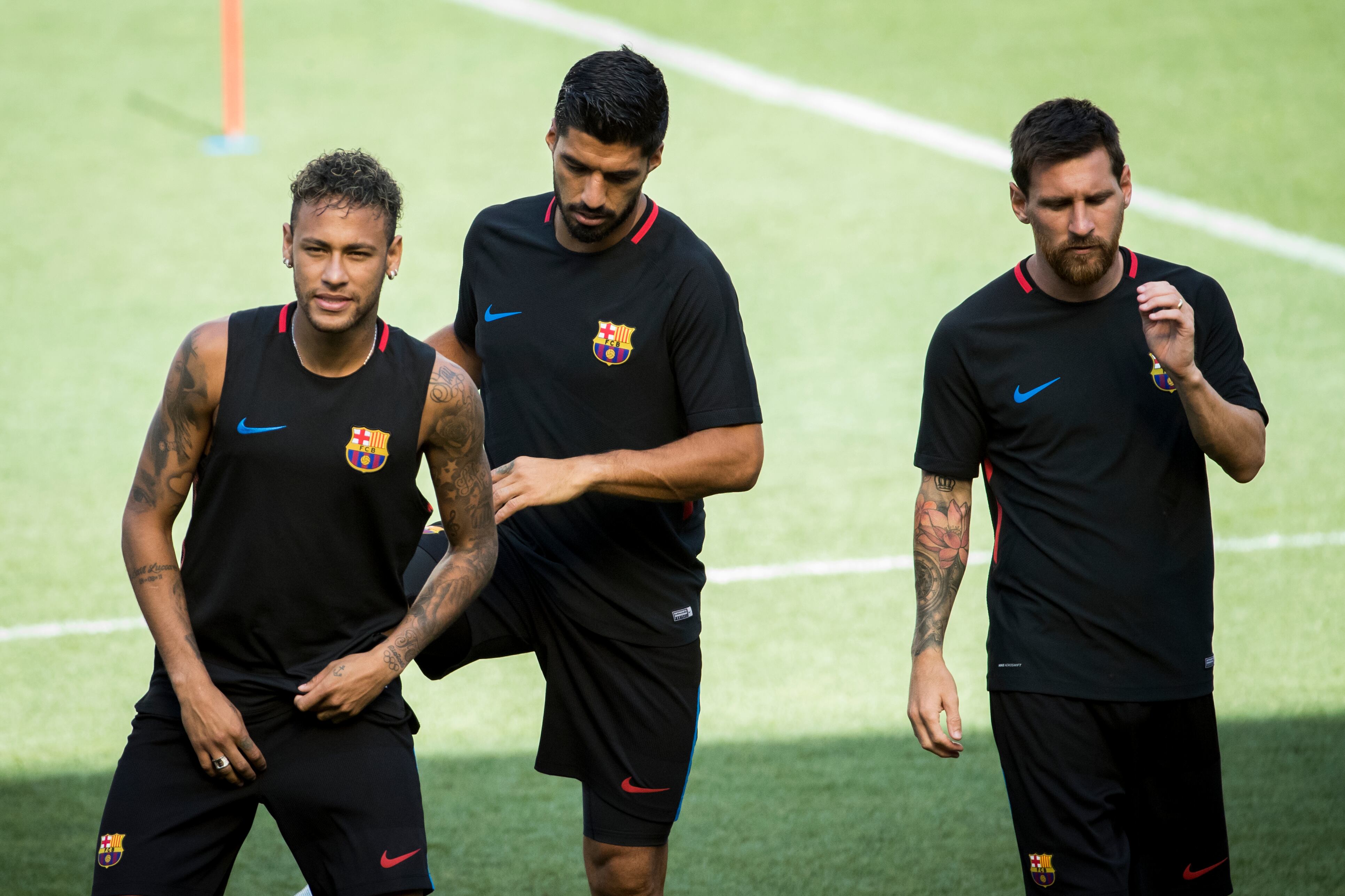 Luis Suárez, Messi y Neymar conformaron un temido triplete de ataque cuando coincidieron en el Barcelona.