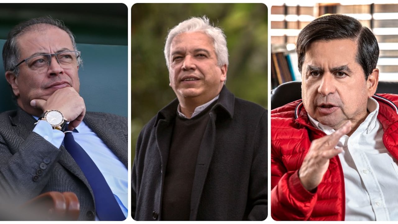 Gustavo Petro, Carlos Alonso Lucio y Juan Fernando Cristo.