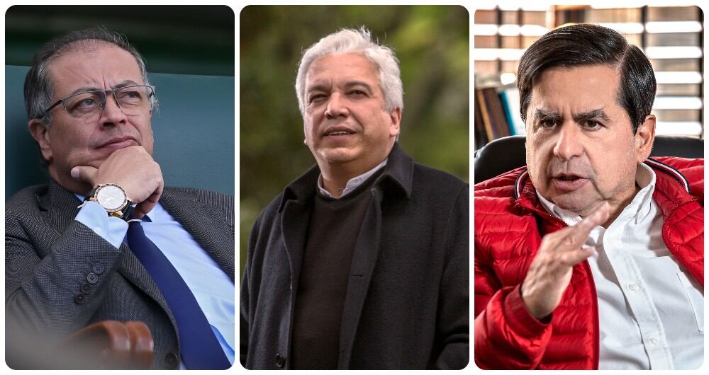Gustavo Petro, Carlos Alonso Lucio y Juan Fernando Cristo.