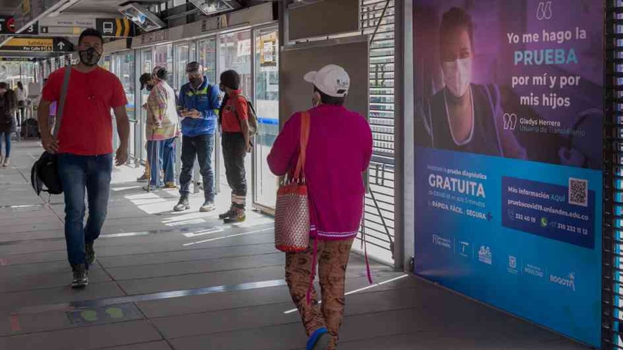 COVIDA, las pruebas gratis en TransMilenio.