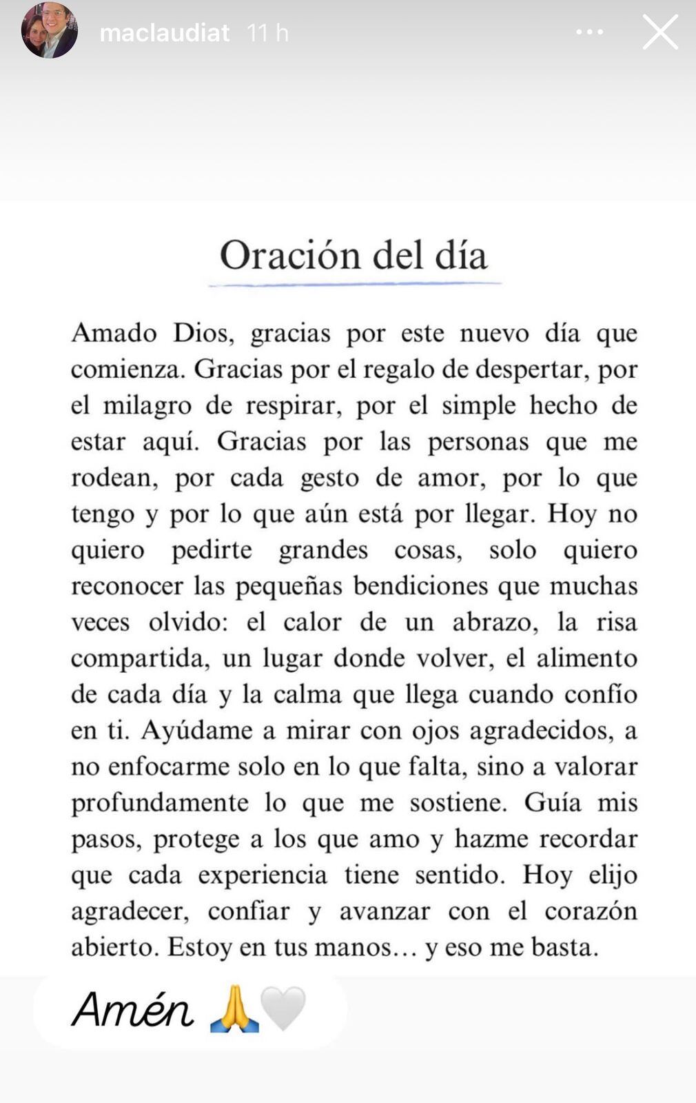 María Claudia Tarazona compartió oración en medio de su proceso de duelo por Miguel Uribe Turbay.