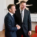 Macron y Elon Musk. Foto: @emmanuelmadron