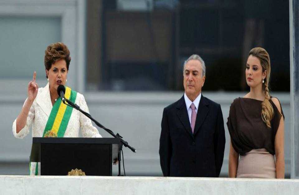 Dilma Rousseff, Michael Temer, Marcela Tedeschi. Tomada de Facebook.