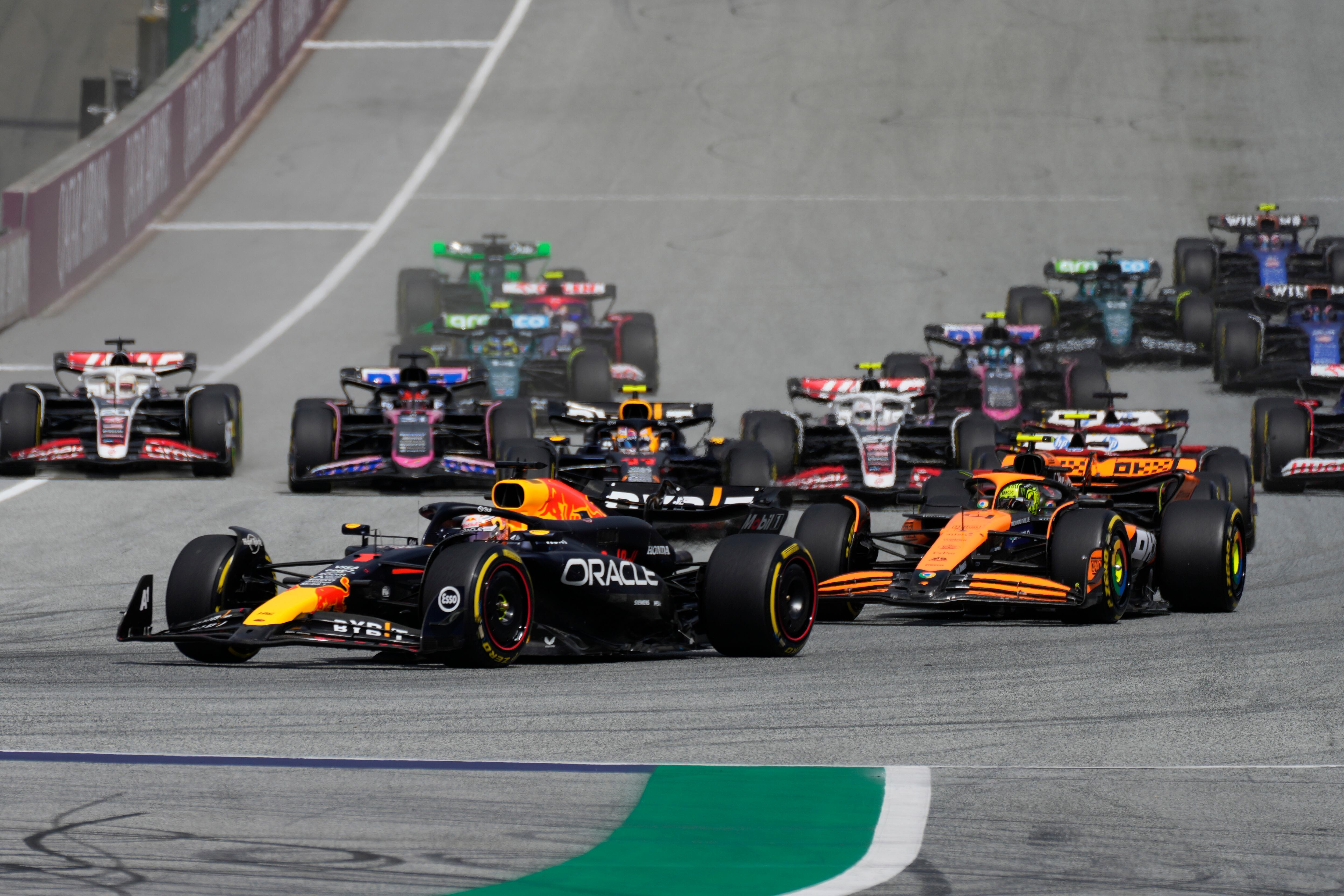 Los monoplazas protagonistas en el GP de Austria 2024.