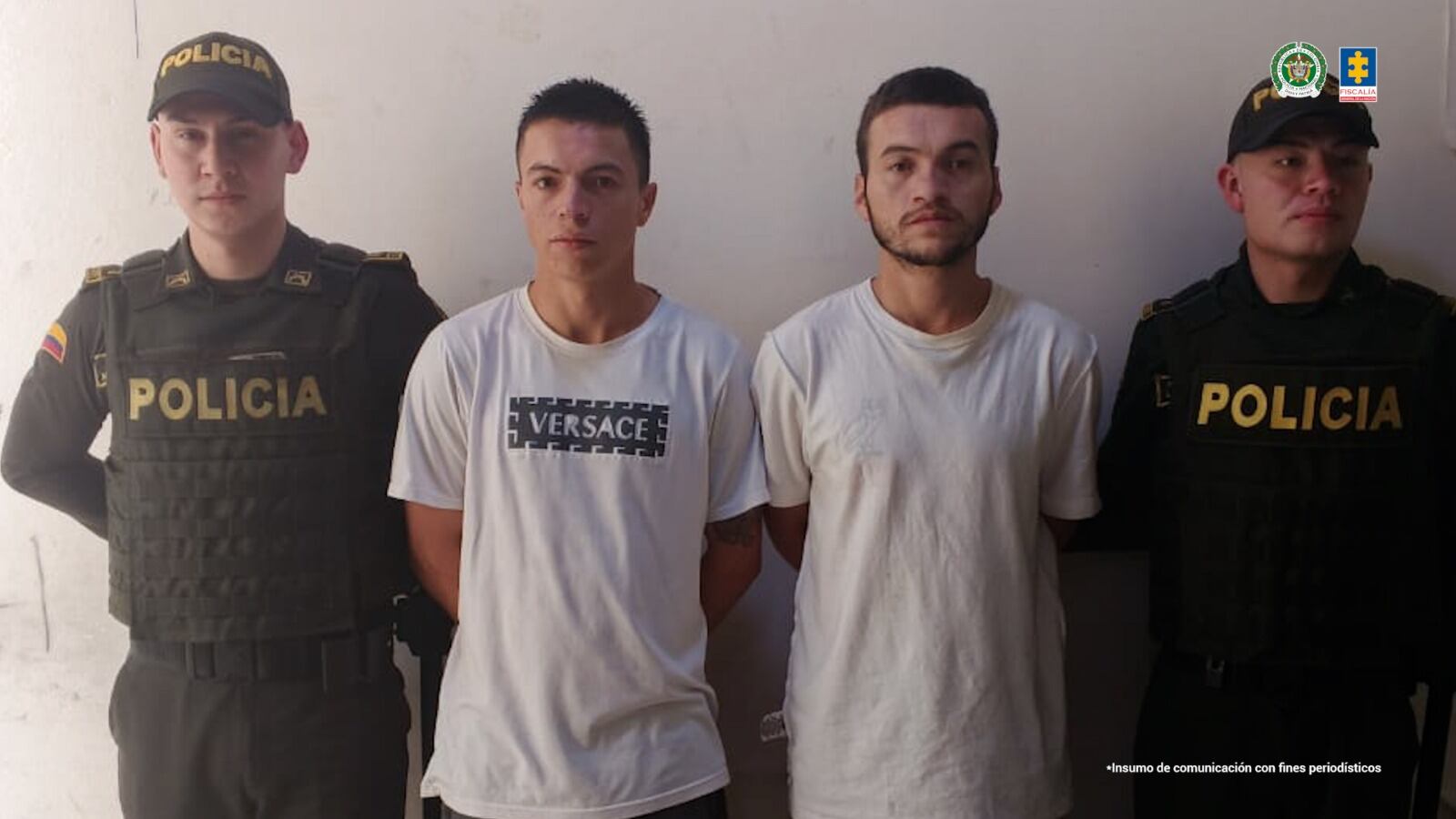 La Fiscalía General de la Nación judicializó a Arnold Estiwar González Muñoz y James Ricardo Laguna Rodríguez, presuntos 'rompevidrios'.