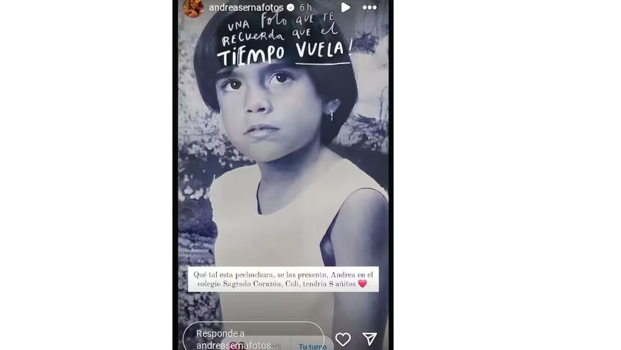 Andrea Serna desempolva el álbum de los recuerdos y sorprende con foto de su infancia, ¿parece otra?