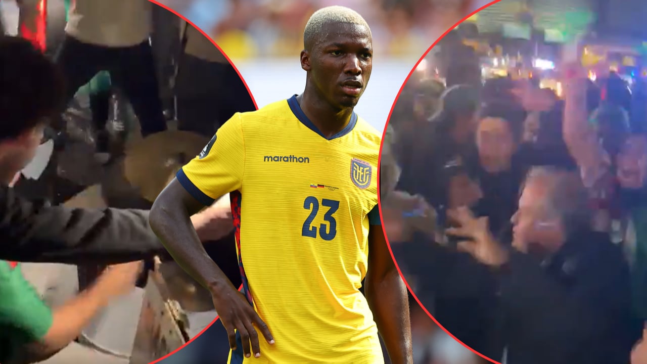 Moisés Caicedo, de Ecuador. Hinchas mexicanos fuera del hotel de su rival en el Mundial 2026.