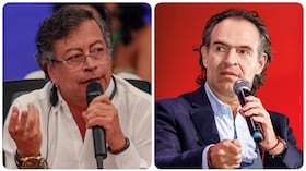 El presidente de Colombia, Gustavo Petro, y el alcalde de Medellín, Federico Gutiérrez.