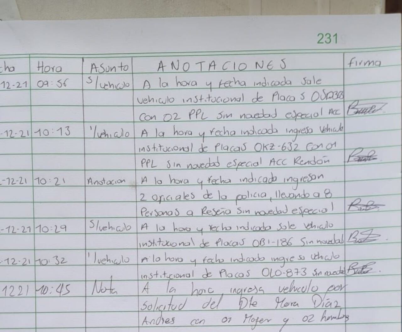 El Inpec compulsó copias a la Fiscalía para que se investigue el usó de vehículos asignados a esquemas de seguridad en el ingreso de prostitutas y licor al penal.