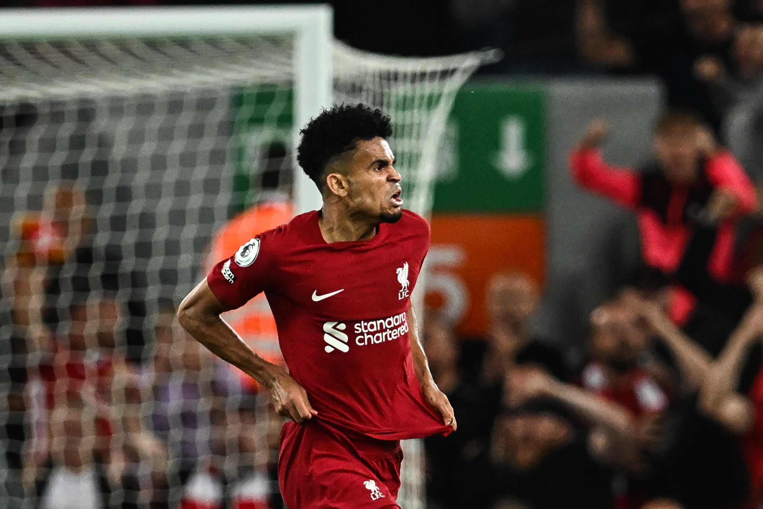 Luis Díaz celebró con todo el golazo que le hizo al Crystal Palace.