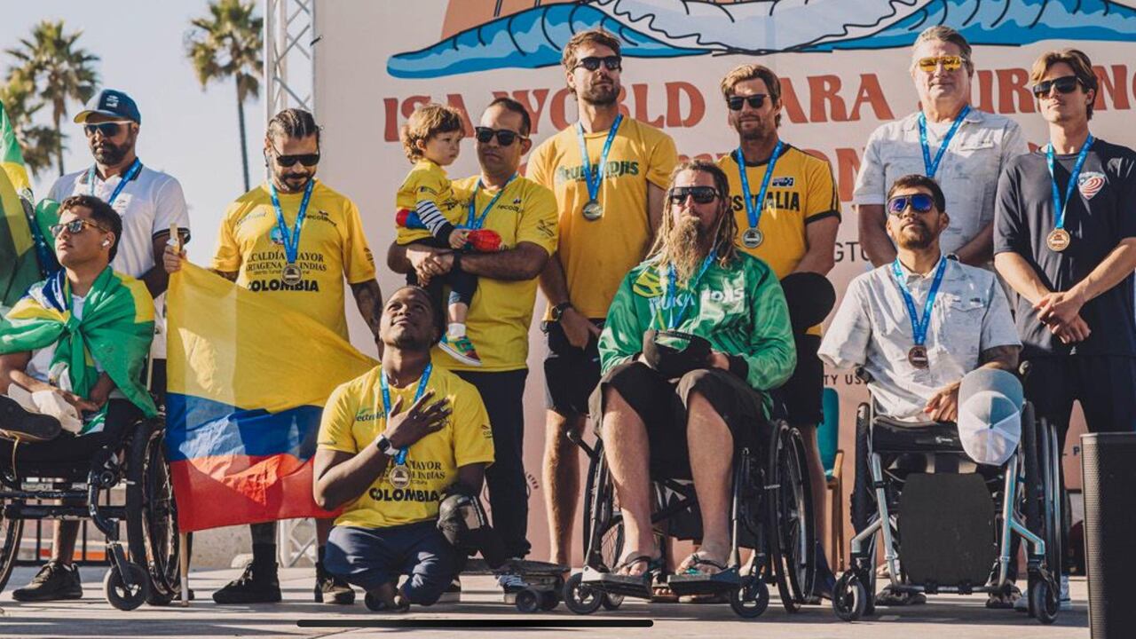 Marimón, cartagenero que ganó el mundial de Para Surfing.