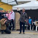 Gustavo Petro votando en segunda vuelta.