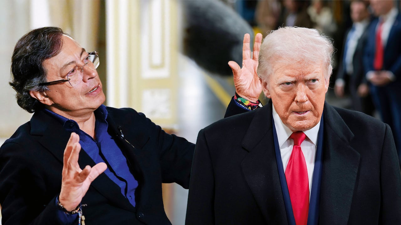 De izquierda a derecha: Gustavo Petro y Donald Trump.