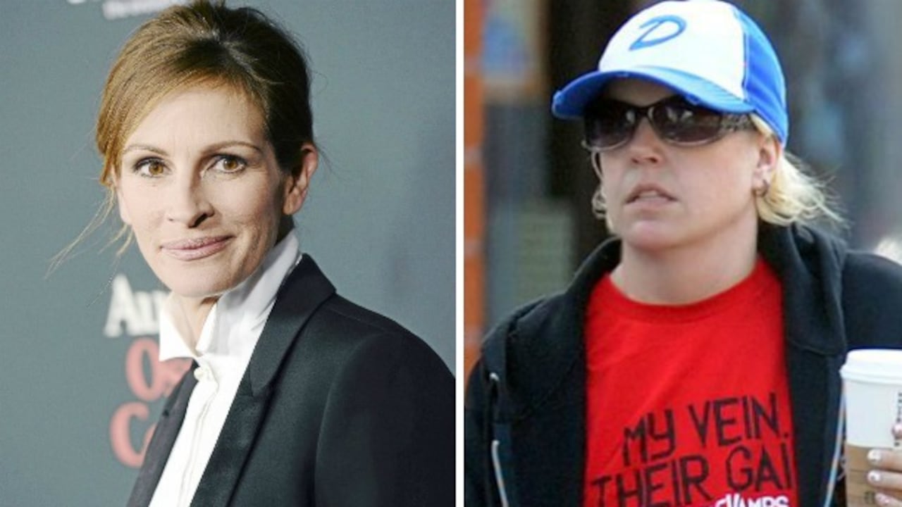 Nancy Motes (derecha) dijo en una entrevista que su hermana Julia Roberts (izquierda) se burlaba de su sobrepeso. Fotos: A.P. / Splash News.