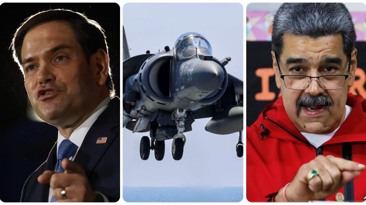 Marco Rubio y Nicolás Maduro.