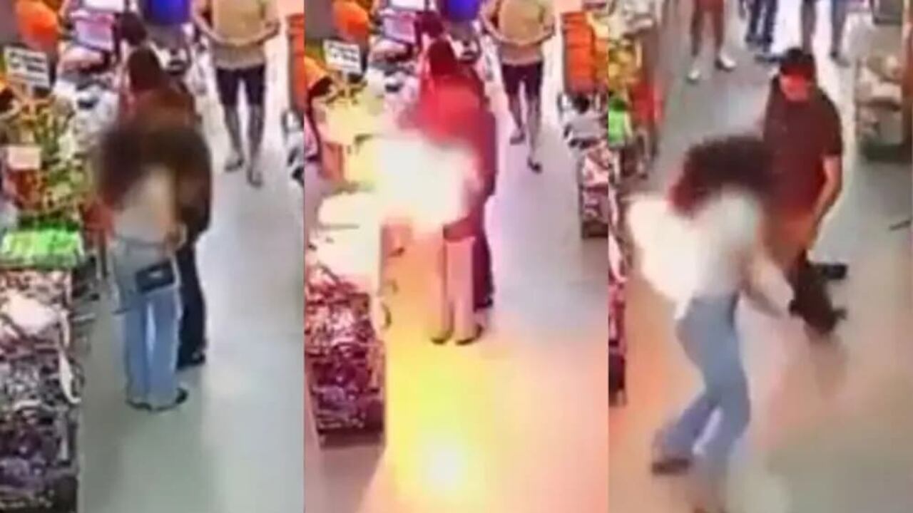 Celular explota en el bolsillo del pantalón de una mujer.