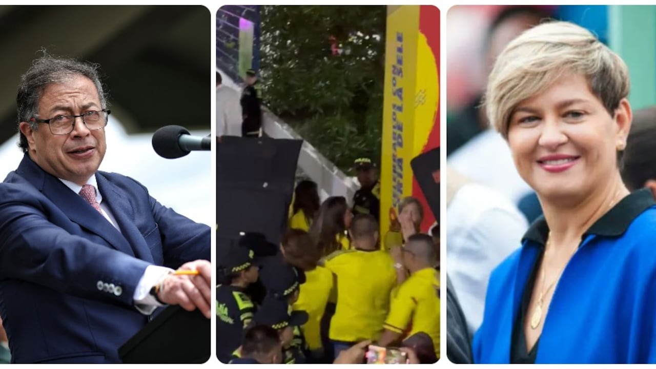 La primera dama recibió las rechiflas de quienes gritaban "Fuera Petro".