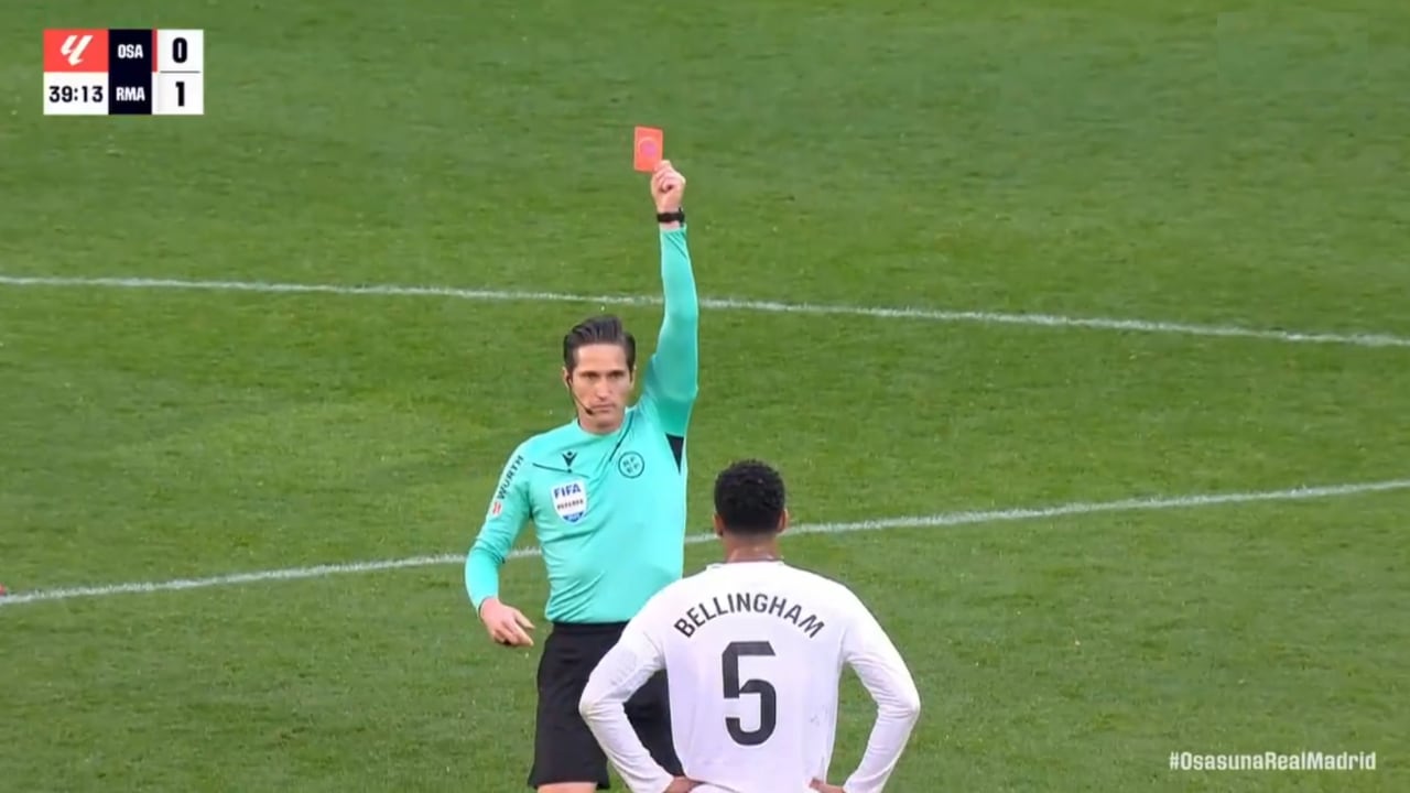 Jude Bellingham fue expulsado y ofreció disculpas tras el partido.