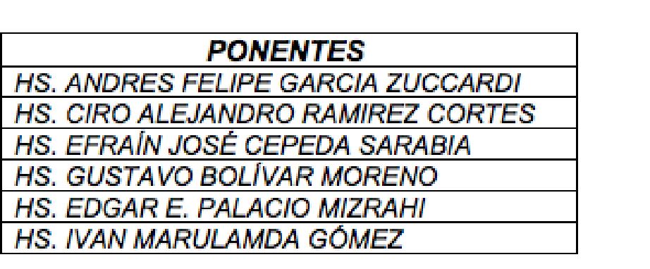 Ponentes de la Reforma Tributaria