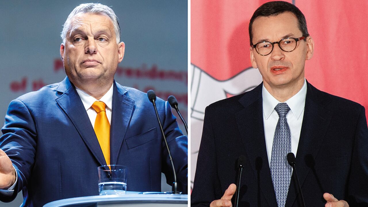 Los primeros ministros de Hungría (Viktor Orbán) y Polonia (Mateusz Morawiecki) temen aceptar el plan y exponerse a sanciones por sus cuestionadas políticas nacionales.