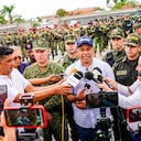 Yahir Acuña durante el balance de seguridad en Sincelejo.